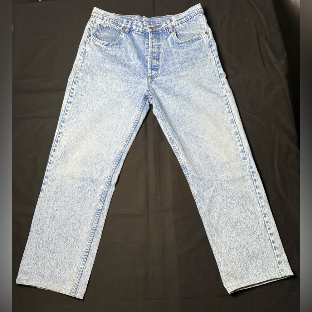 Vintage 80’s Attrak Jeans Acid Wash Mens Size 38 X 32